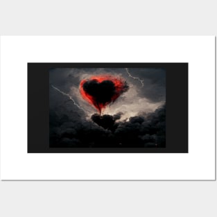 Broken Heart in the Clouds /  Broken Hearts Unwind Designs Posters and Art